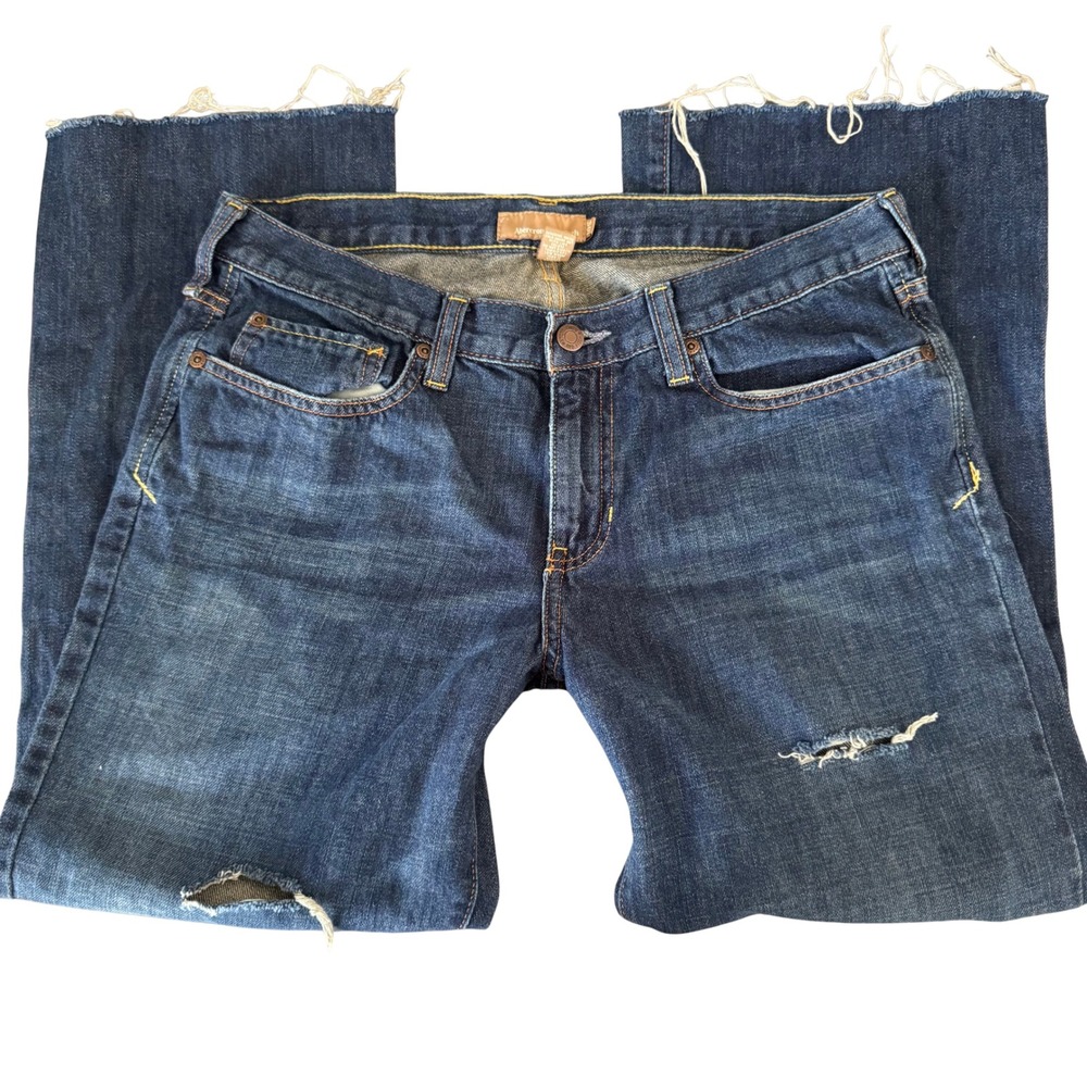Abercrombie & Fitch Madison Women's Jeans Size 10S Y2K Distressed Raw Hem